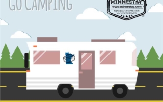 RV Graphic. Text: Go Camping. Minnestay.