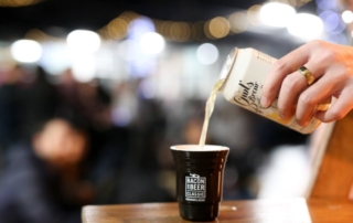 Beer pouring into a mug.