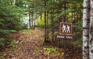 Fall hiking trail.