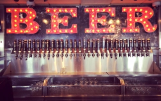 Thirty Surly Beer Taps. Text: Beer.