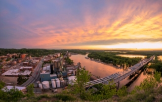 Redwing Minnesota at sunset.