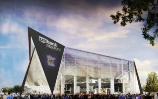 US Bank Stadium exterior.