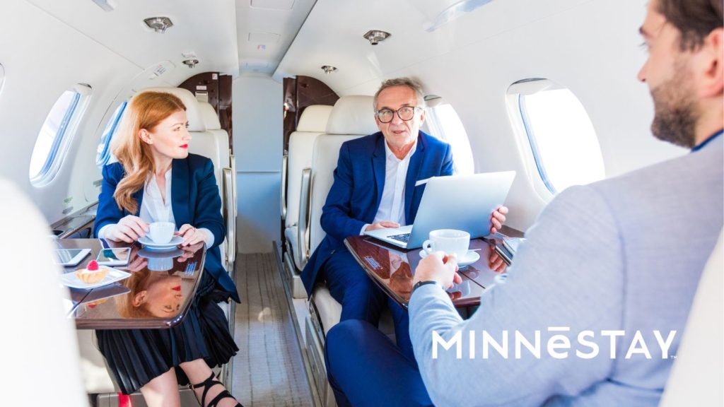 Corporate Travel to Minneapolis on a private jet.